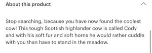 Brown cuddle cow