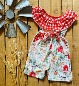 Farm girl romper