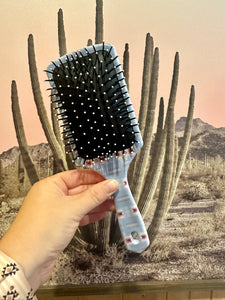 Turquoise Aztec hair brush