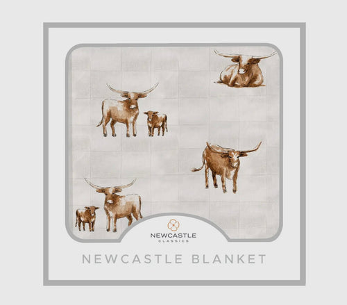 Longhorn baby bamboo blanket
