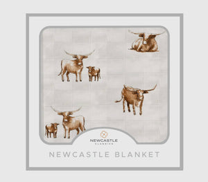 Longhorn baby bamboo blanket