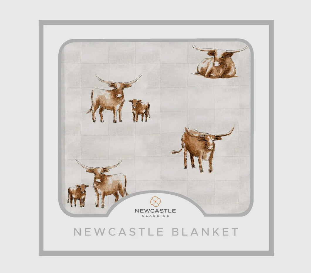 Longhorn baby bamboo blanket