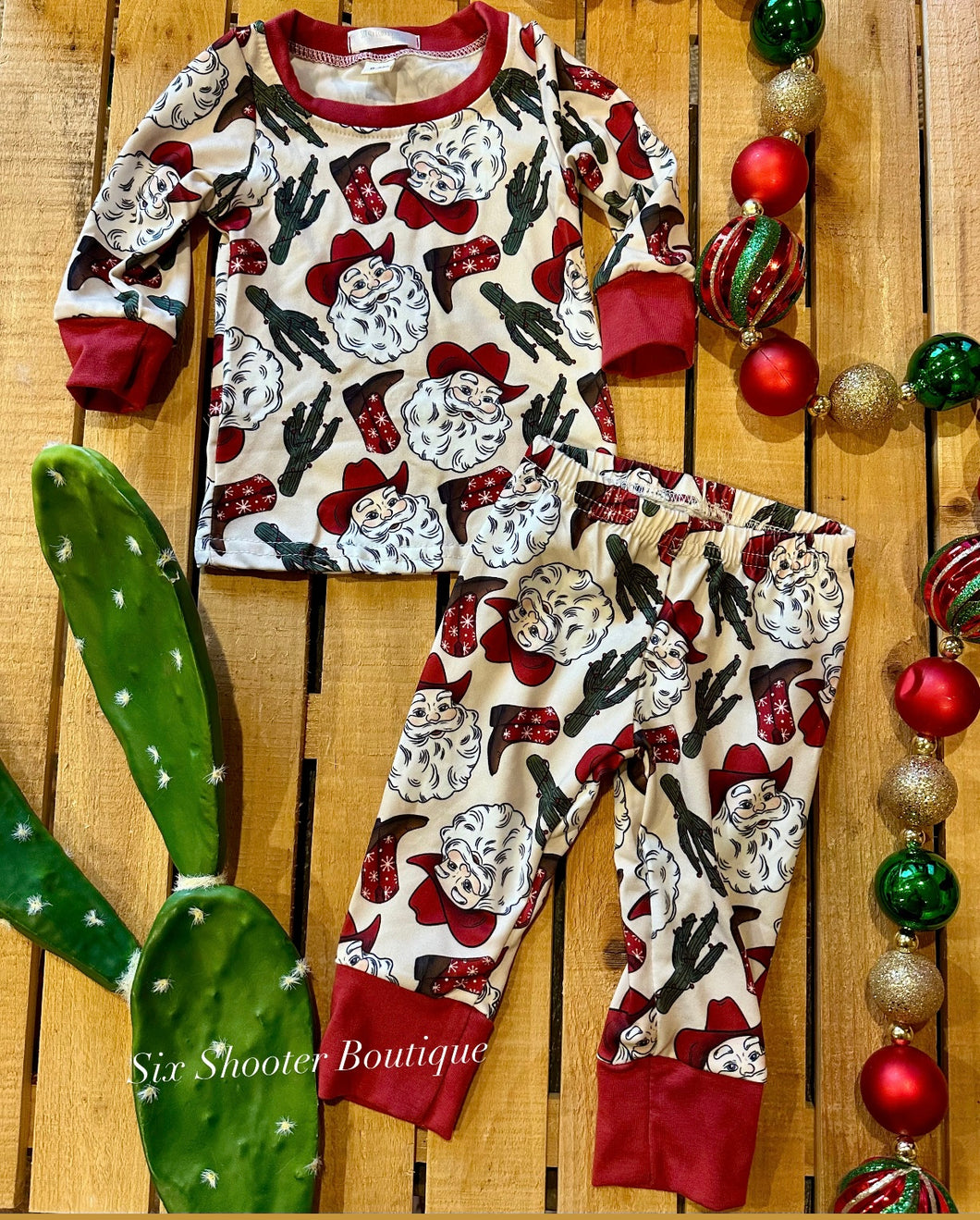 Western Santa pj set