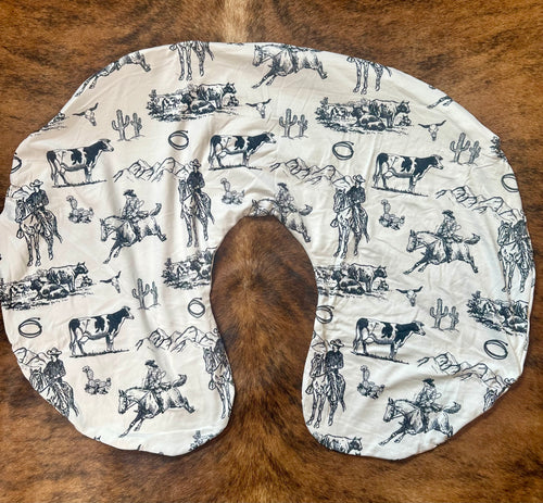 Western life baby boppy pillow cover