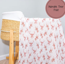 Load image into Gallery viewer, Oh deer muslin baby swaddle blanket