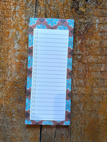 Turquoise concho magnetic notepad