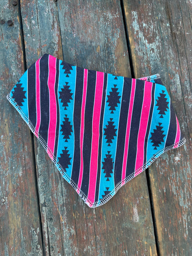 Retro cowgirl baby drool bandanna