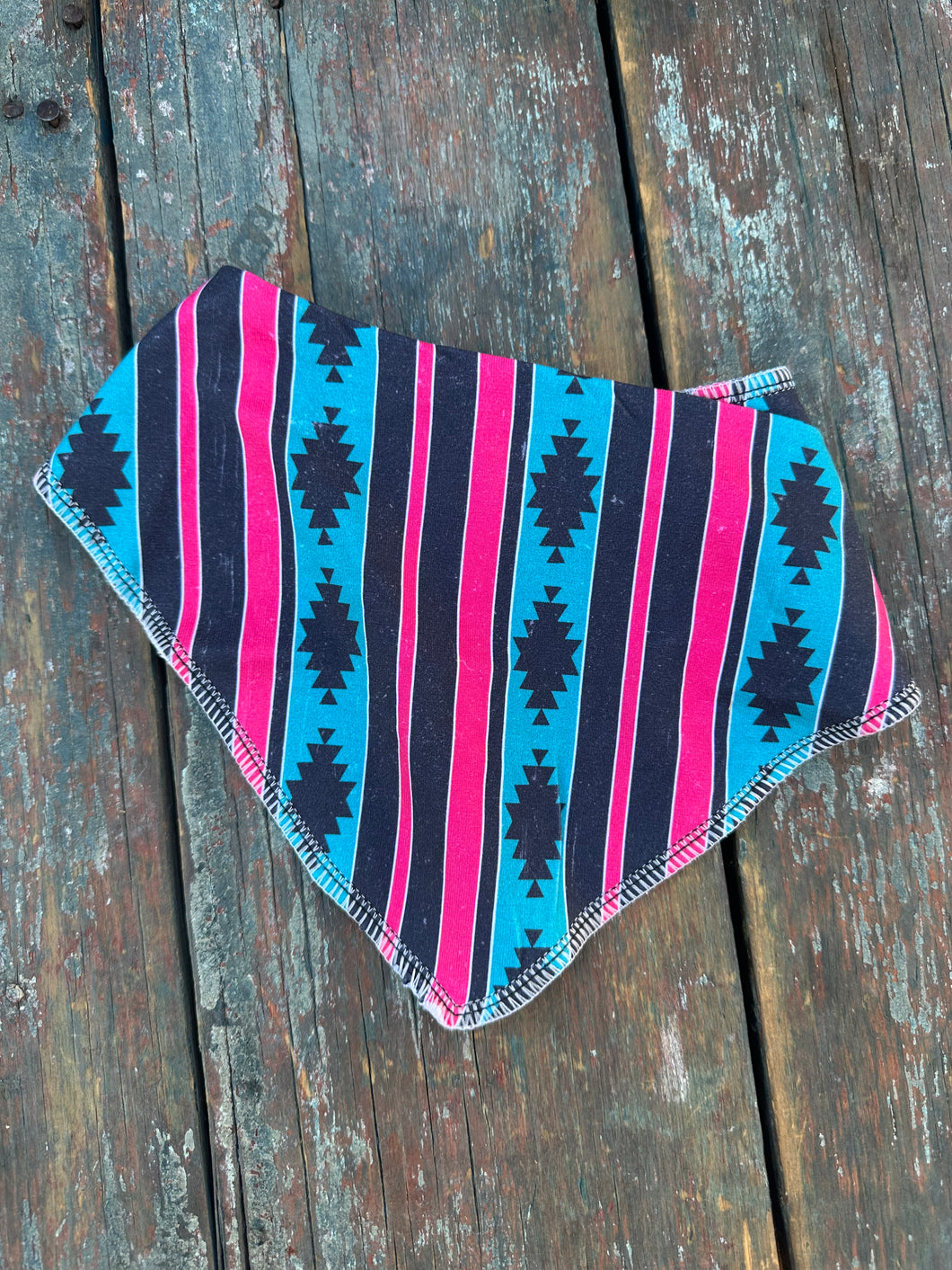 Retro cowgirl baby drool bandanna