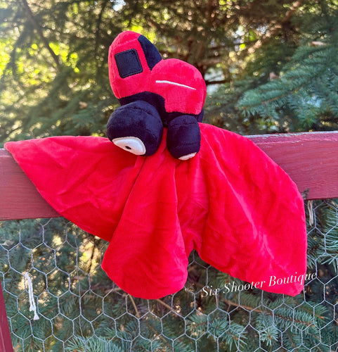 Red tractor baby lovey toy