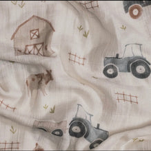 Load image into Gallery viewer, Farmhouse muslin cotton baby swaddle set