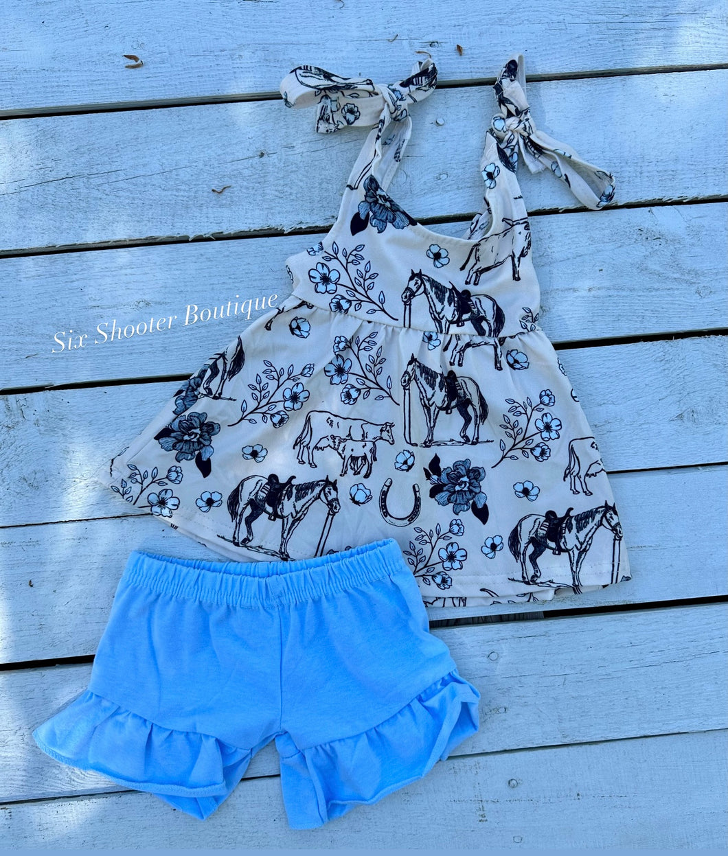 Cowgirl summer tank / shorts set (sale)