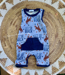 Let’er buck baby romper