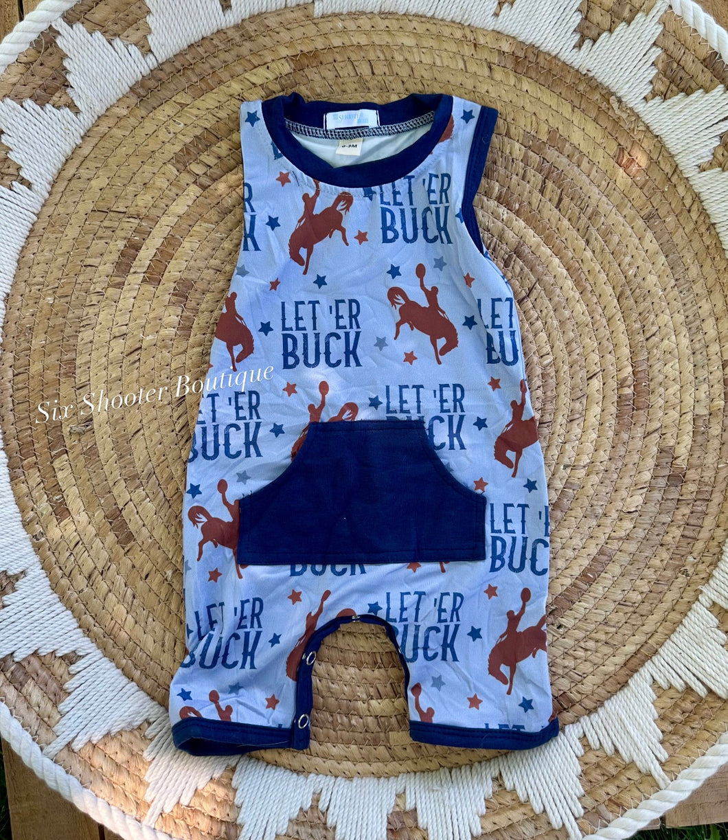 Let’er buck baby romper