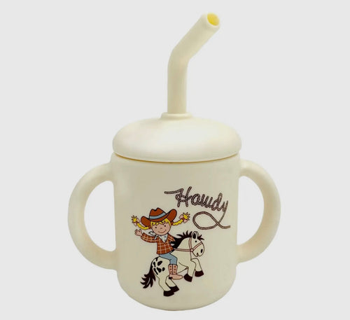 Howdy cowgirl kids sippy cup