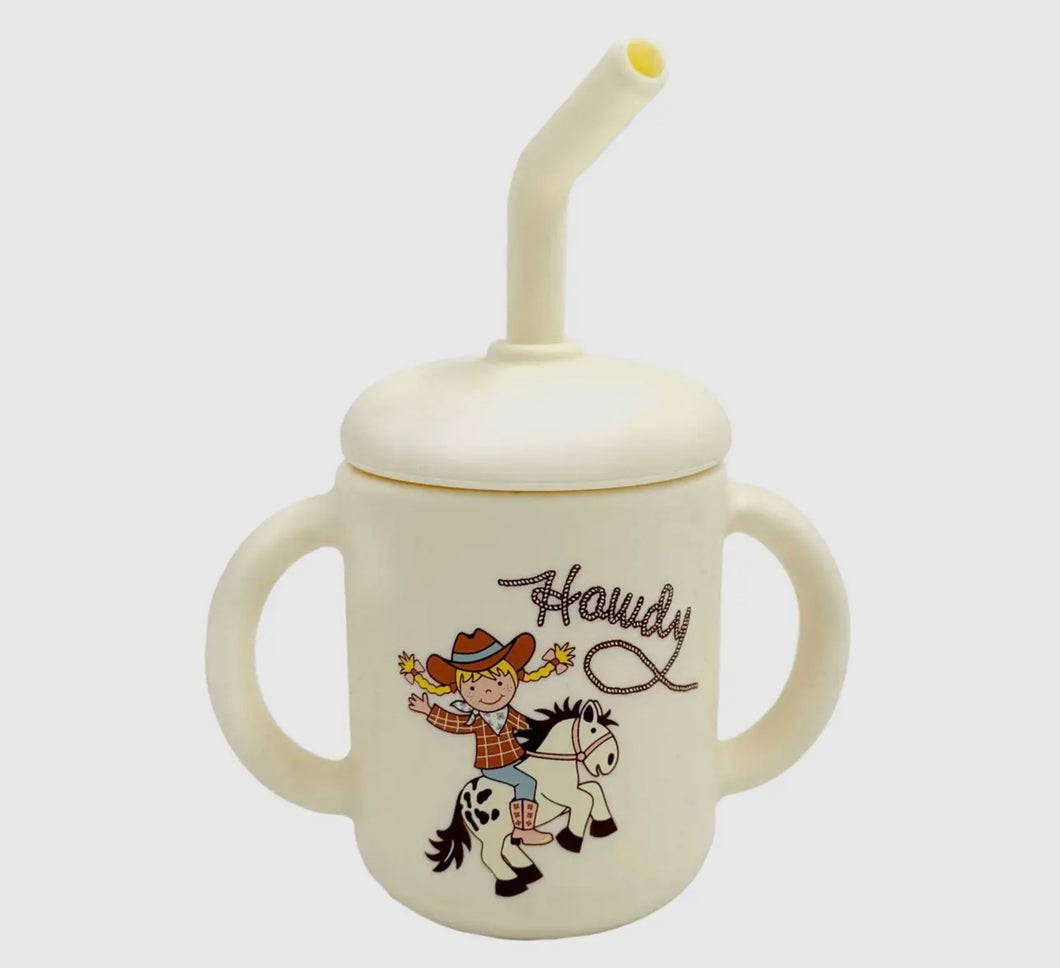 Howdy cowgirl kids sippy cup