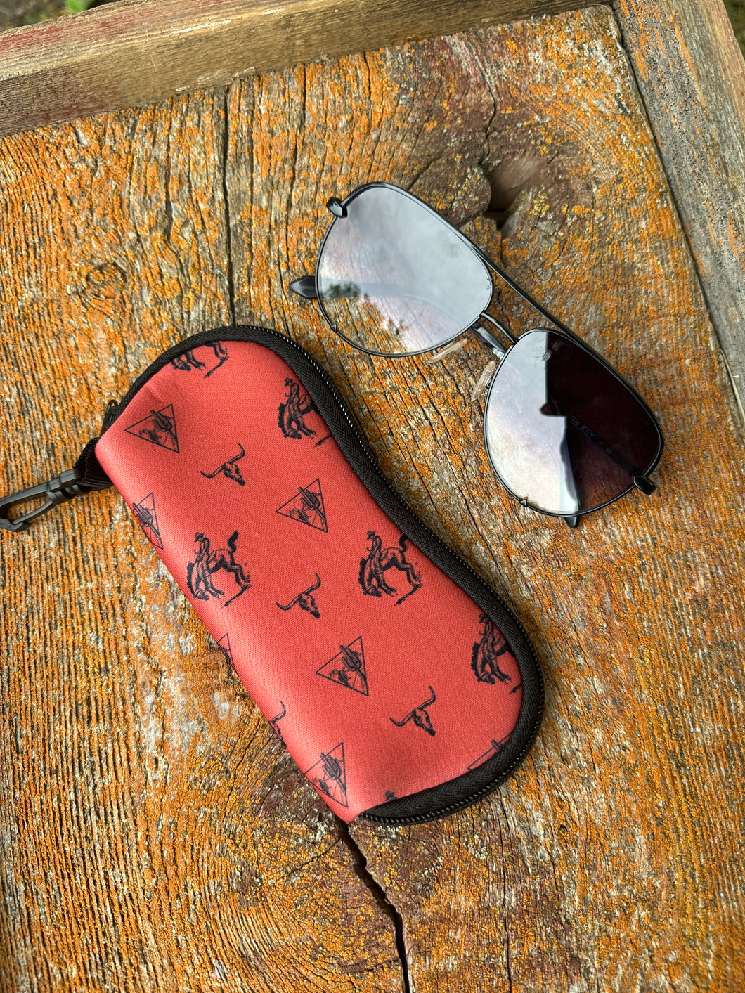 Rustic cowgirl sunglasses case