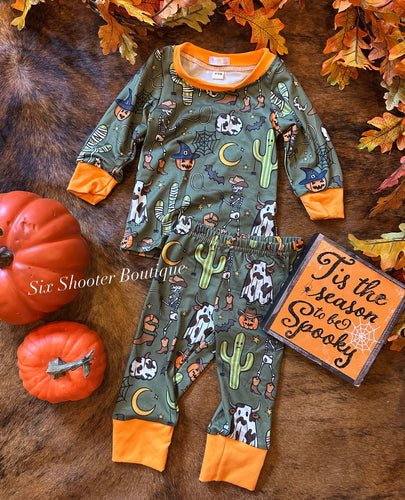 Spooky western Halloween pj set