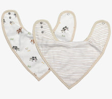 Load image into Gallery viewer, Cow baby bib set
