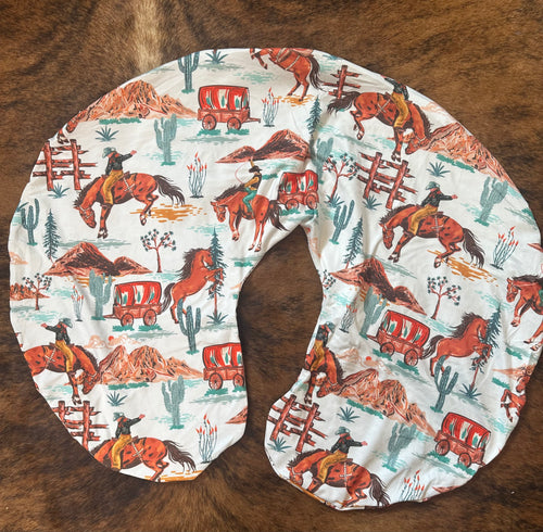 Wild West baby boppy pillow cover