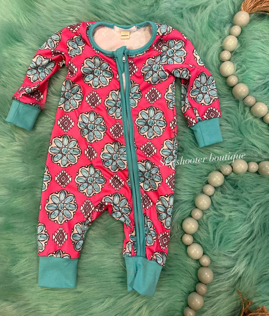 Pink concho baby sleeper