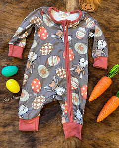 Easter bunny cowkid sleeper (sale)
