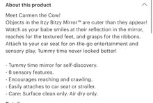 Load image into Gallery viewer, Cow baby mirror