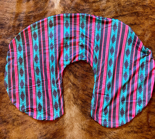 Retro cowgirl baby boppy pillow cover