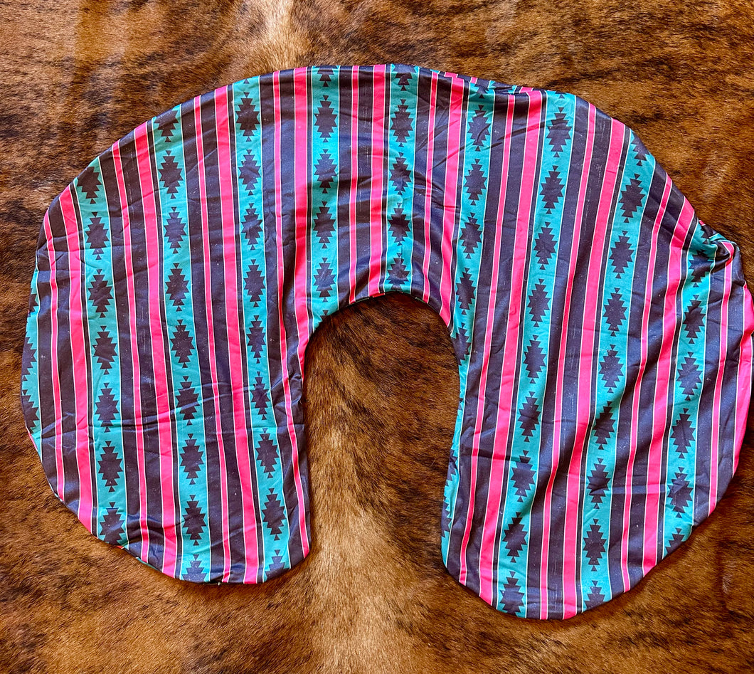 Retro cowgirl baby boppy pillow cover