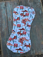 Load image into Gallery viewer, Wild West baby burp cloth