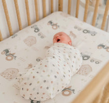 Load image into Gallery viewer, Farm house tractor fitted crib sheet