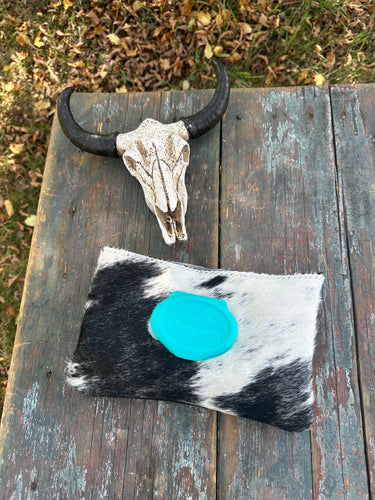 Black and white hair on hide baby wipes case