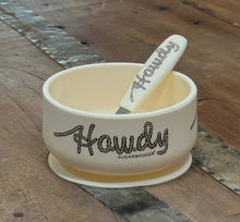 Load image into Gallery viewer, Howdy suction bowl and spoon set