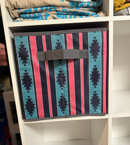 Retro cowgirl Aztec storage bin