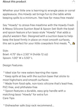 Load image into Gallery viewer, Howdy suction bowl and spoon set