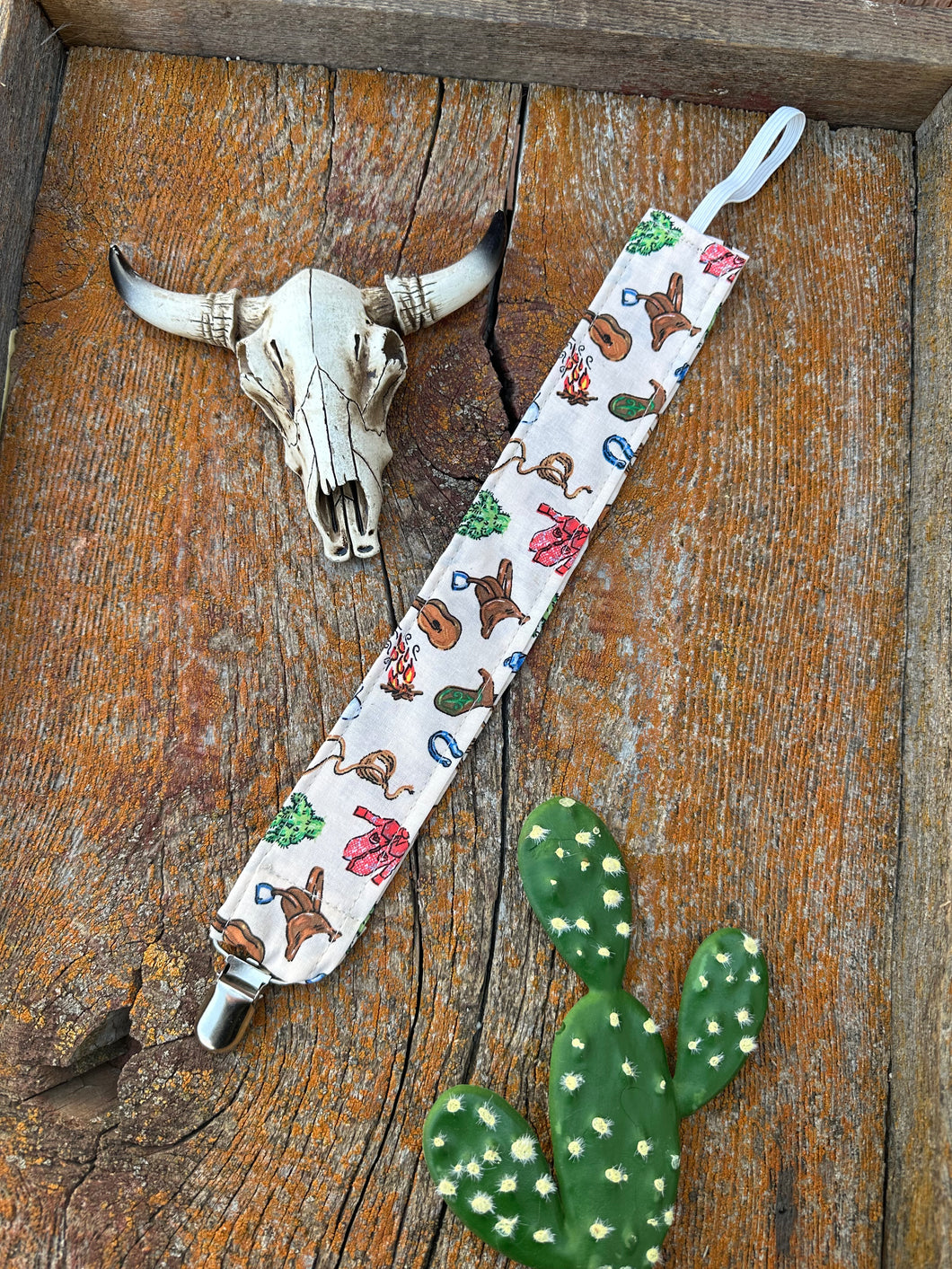 Cowkid pacifier clip