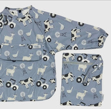 Load image into Gallery viewer, Blue farm long sleeve bib