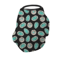 Load image into Gallery viewer, Turquoise concho car seat cover multi use