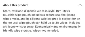 Cactus baby reusable wipes case