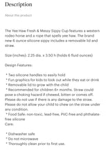 Load image into Gallery viewer, Yeehaw kids sippy cup