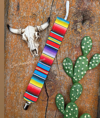 Serape pacifier clip