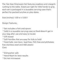 Load image into Gallery viewer, Yeehaw kids silverware set