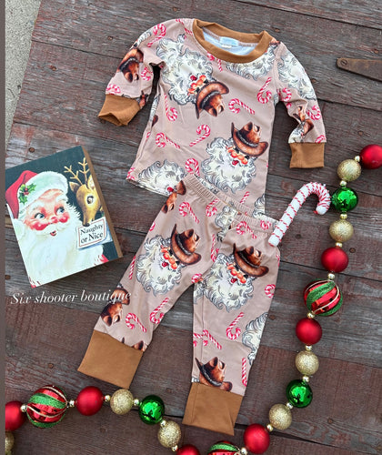 Vintage cowboy Santa  pj set (sale)