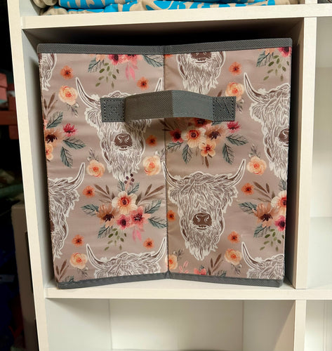 Floral Highlander storage bin