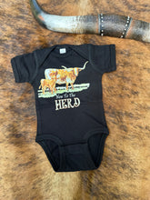 Load image into Gallery viewer, New to the herd baby onesie