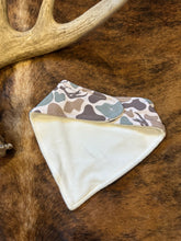 Load image into Gallery viewer, Camo antlers baby drool bandanna
