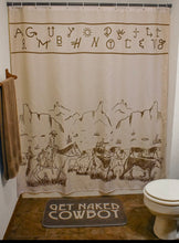 Load image into Gallery viewer, Cattle drive shower curtain/ bath mat set