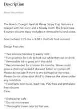 Load image into Gallery viewer, Howdy cowgirl kids sippy cup