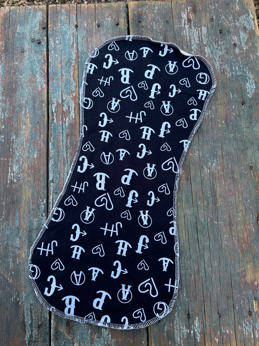 Black brands baby burp cloth