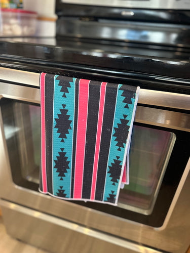 Retro cowgirl hand towel