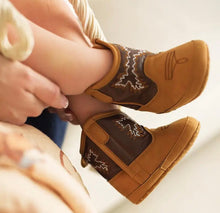 Load image into Gallery viewer, Cowboy boots for baby brown and tan